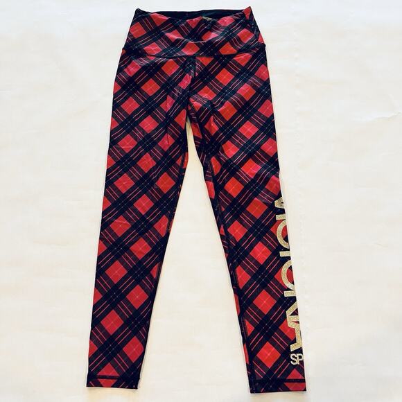 Victoria's Secret Pants - Women’s Large Victoria Sport Red & Black Plaid Leggings Small